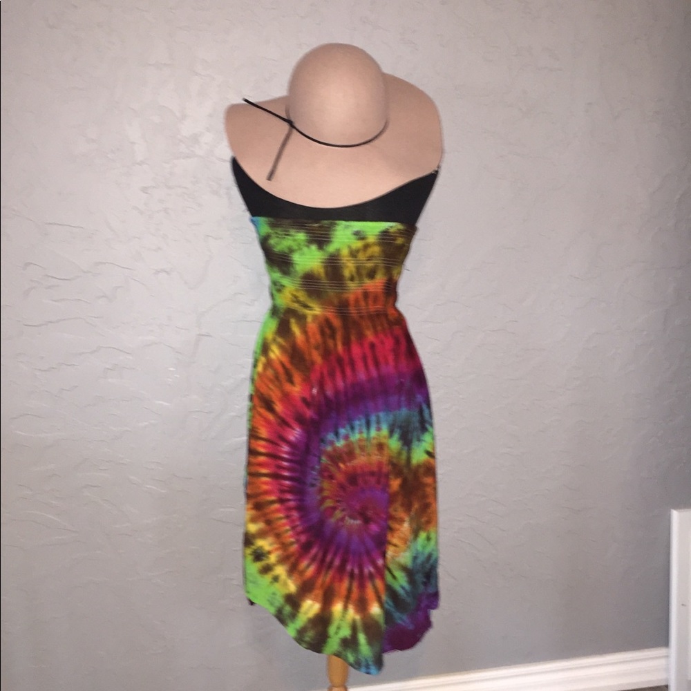 💥SOLD🌈Boho Tie Dye Dress💦Rainbow Festival